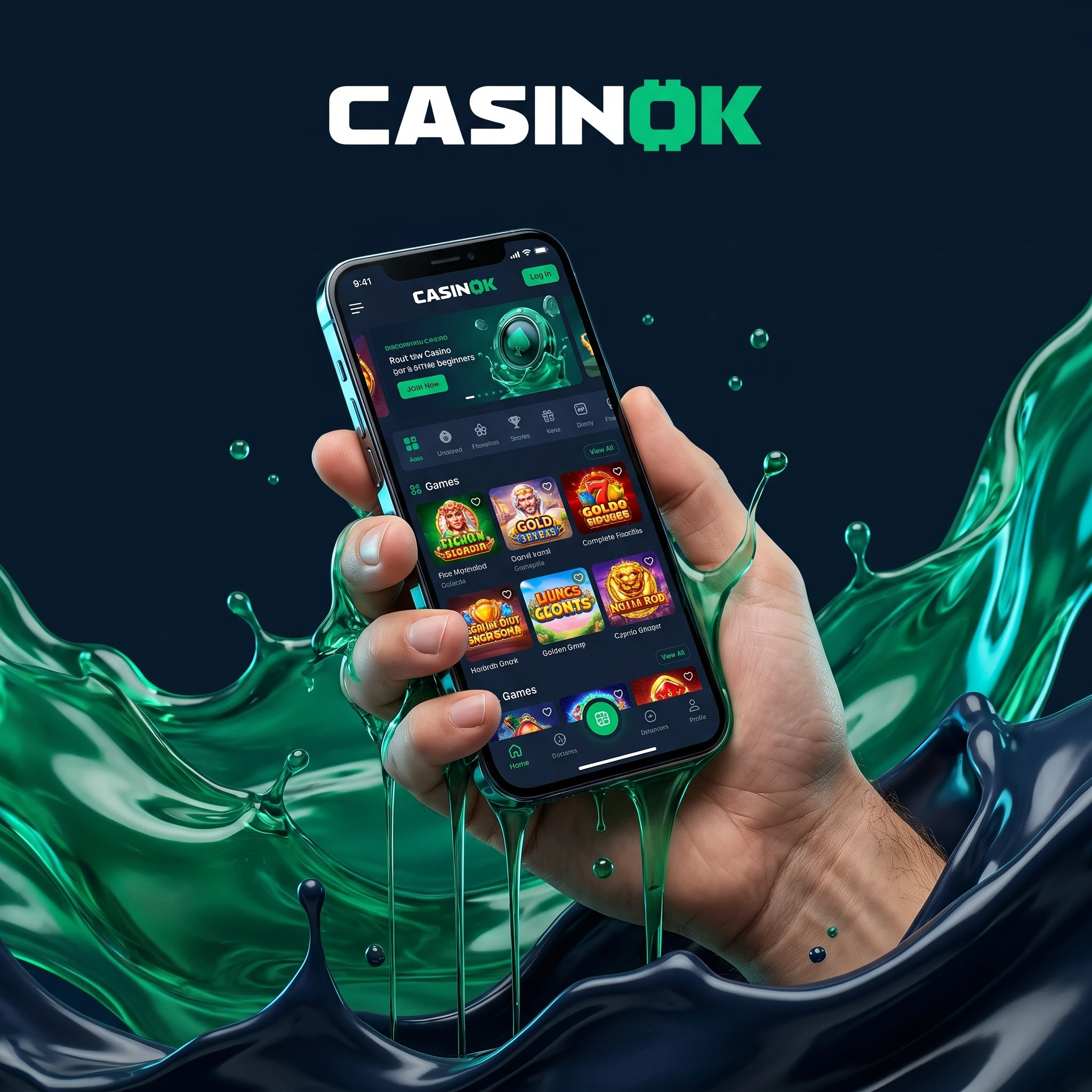 Casinok mobile casino on a smartphone